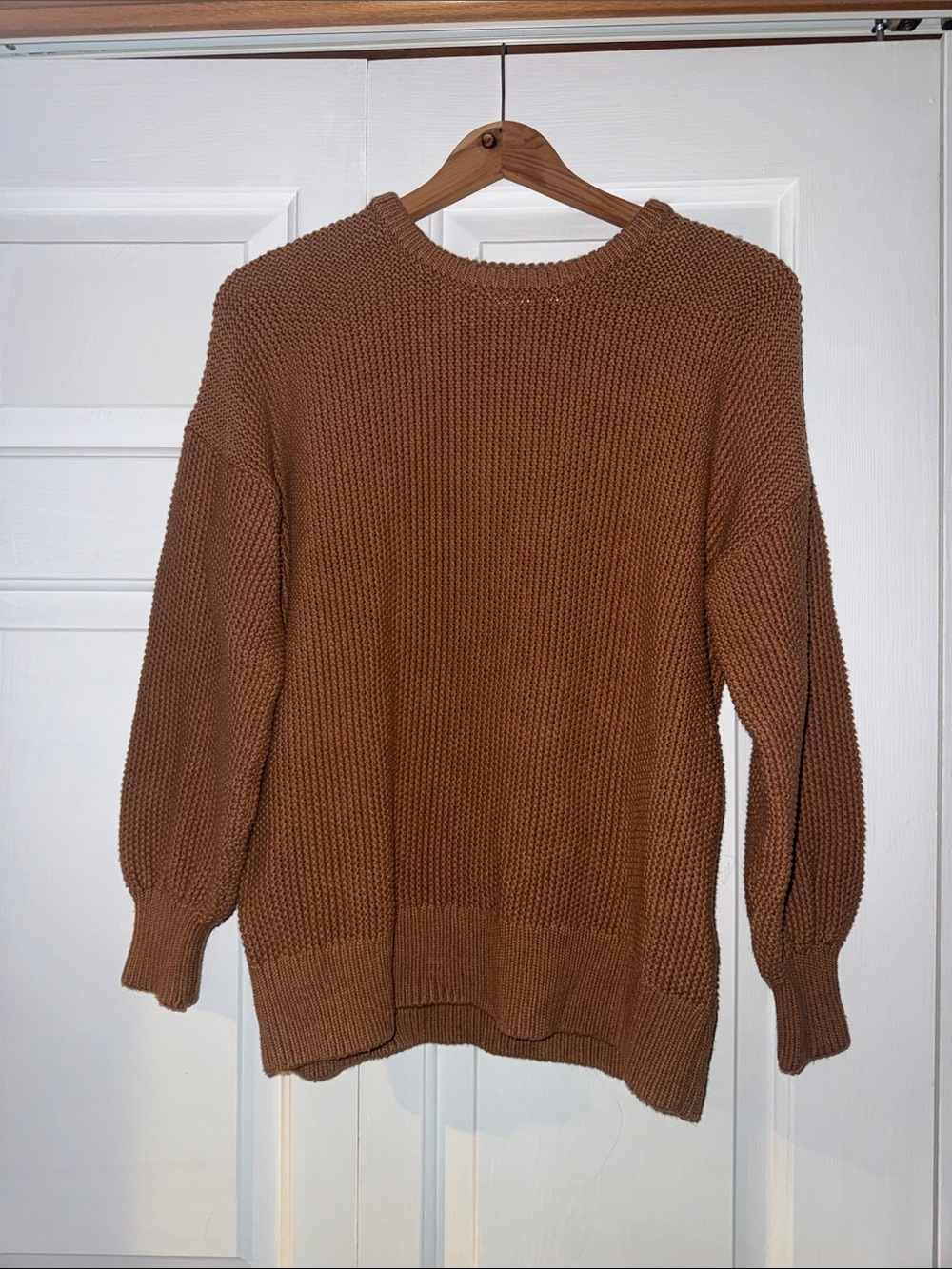 Old Navy Chunky Crewneck Sweater in Warm Brown